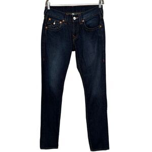 True Religion Skinny‎ Jeans With Flap Pockets Dark Wash Size 30